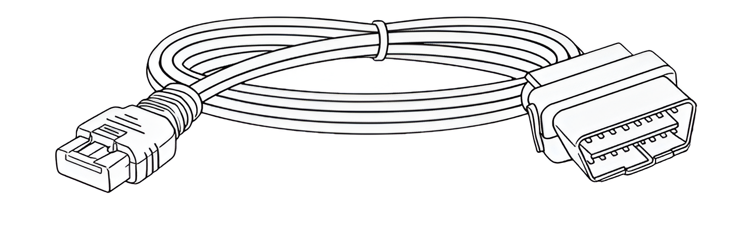GeoBeetle Pro OBD-II plug-and-play power cable.